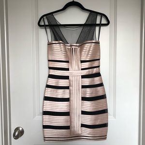 Black and Gold BCBG Cocktail Dress